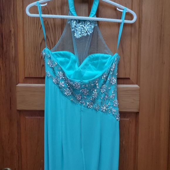 Aqua Prom Dress - Picture 4 of 6